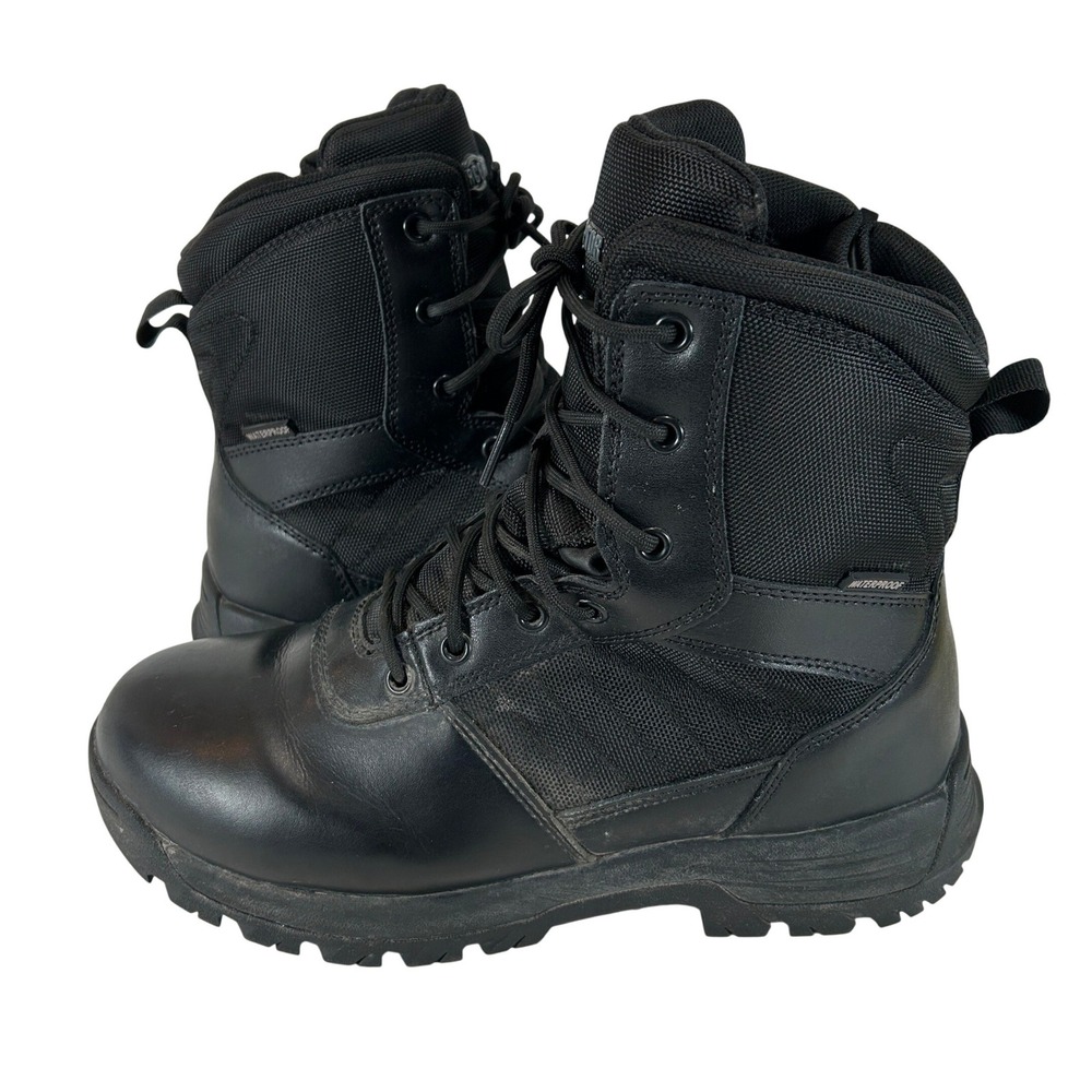 Interceptor Mens 9.5 Tactical Combat Boots Black Side Zip Waterproof MNIN43AG011